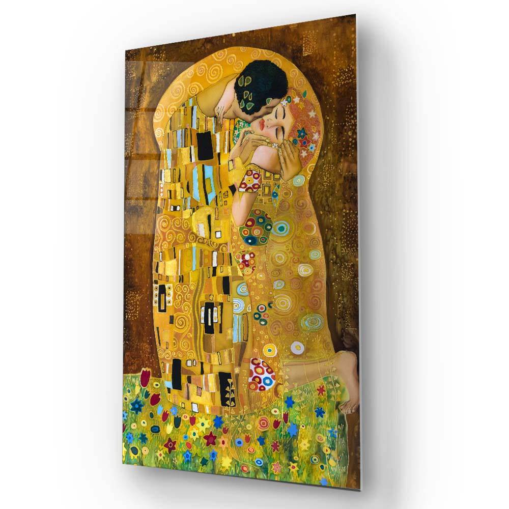 The Kiss, Gustav Klimt Glass Wall Art - CreoGlass E-Shop