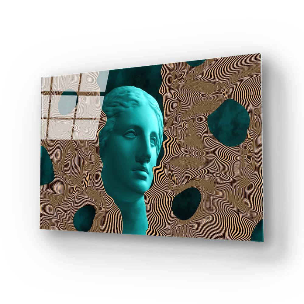 Vaporwave Statue Glass Wall Art - CreoGlass E-Shop