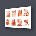Watercolour Abstractions Glass Wall Art - CreoGlass E-Shop