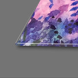 Watercolour Lavender Field Glass Wall Art - CreoGlass E-Shop