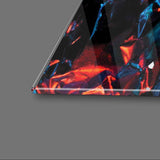 White and Gold Horse Collage Glass Wall Art - CreoGlass E-Shop