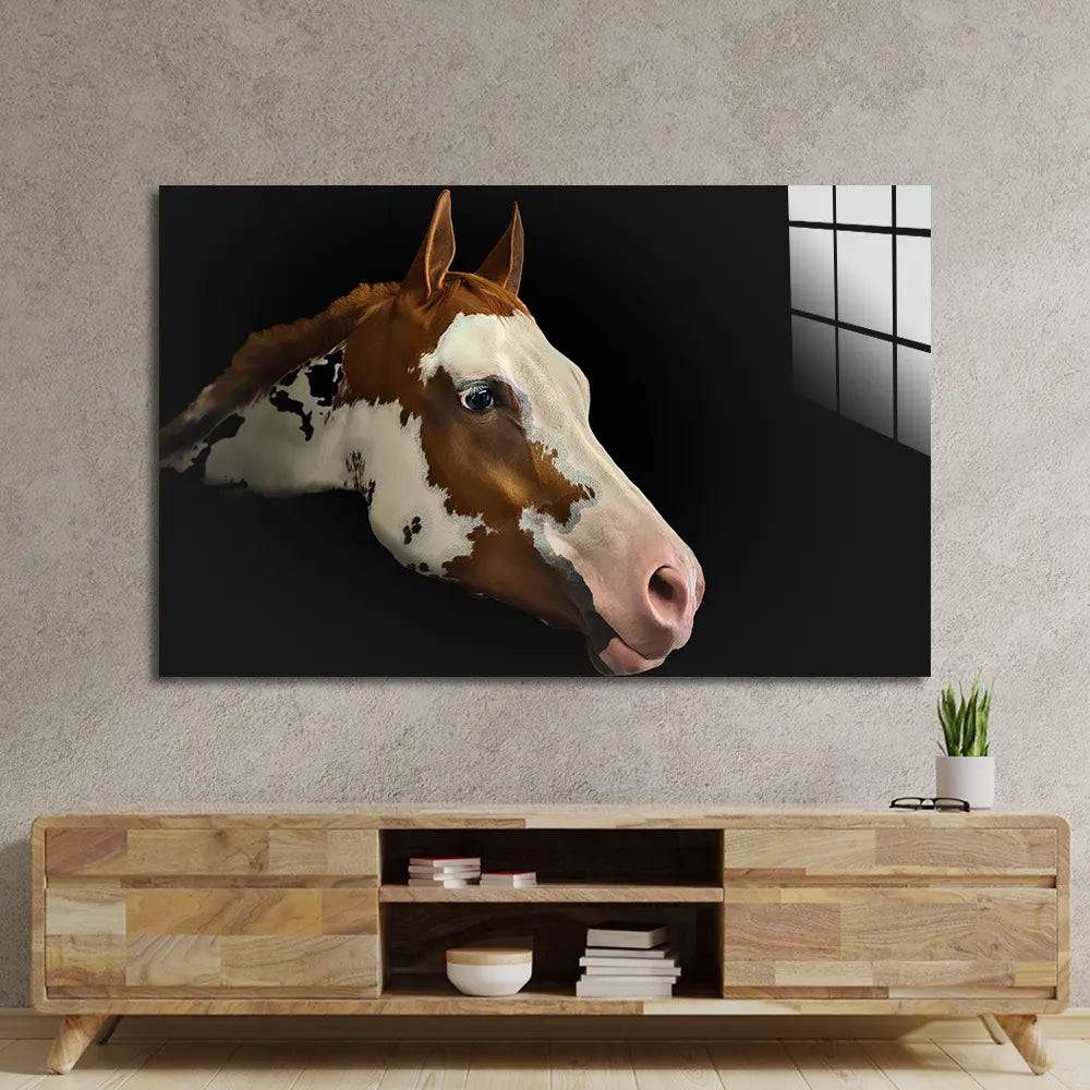 Young Horse Looking Glass Wall Art - CreoGlass E-Shop