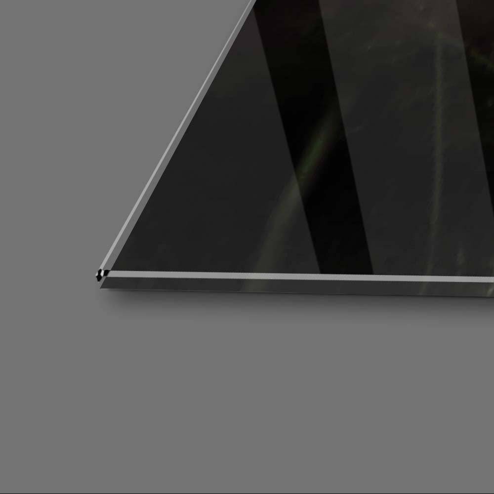 Zebra Family Close Up Black Background Glass Wall Art - CreoGlass E-Shop