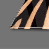 Zebra Portrait Blue Sky Background Glass Wall Art - CreoGlass E-Shop