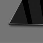 Zebra Spotlight Black Background Glass Wall Art - CreoGlass E-Shop