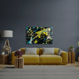 Abstract Pollock Glass Wall Art - CreoGlass E-Shop