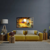 Africa Retro Vintage Style Glass Wall Art - CreoGlass E-Shop
