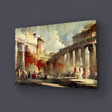 Ancient Rome Pillars Roman Architecture Antique Monument European Forum Glass Wall Art - CreoGlass E-Shop