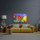 Colorful Flowers Glass Wall Art - CreoGlass E-Shop