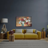 Colorful Lily Flowers Glass Wall Art - CreoGlass E-Shop