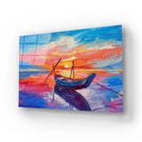Fishing Boats Sea Glass Wall Art - CreoGlass E-Shop