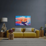 Fishing Boats Sea Glass Wall Art - CreoGlass E-Shop