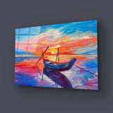 Fishing Boats Sea Glass Wall Art - CreoGlass E-Shop