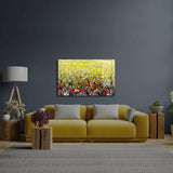 Flowers Red Poppies Glass Wall Art - CreoGlass E-Shop