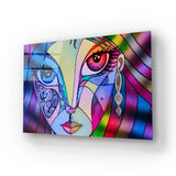 Girl Portrait Beauty Woman Glass Wall Art - CreoGlass E-Shop