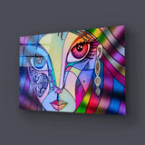 Girl Portrait Beauty Woman Glass Wall Art - CreoGlass E-Shop
