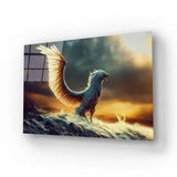 Griffin Spreading Wings Sea Glass Wall Art - CreoGlass E-Shop