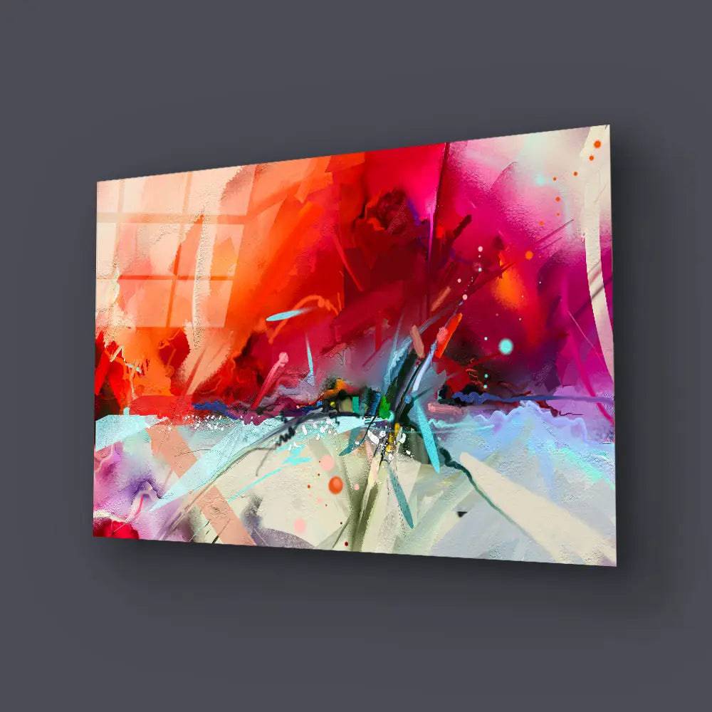 Hand Drawn Brush Stroke Glass Wall Art - CreoGlass E-Shop