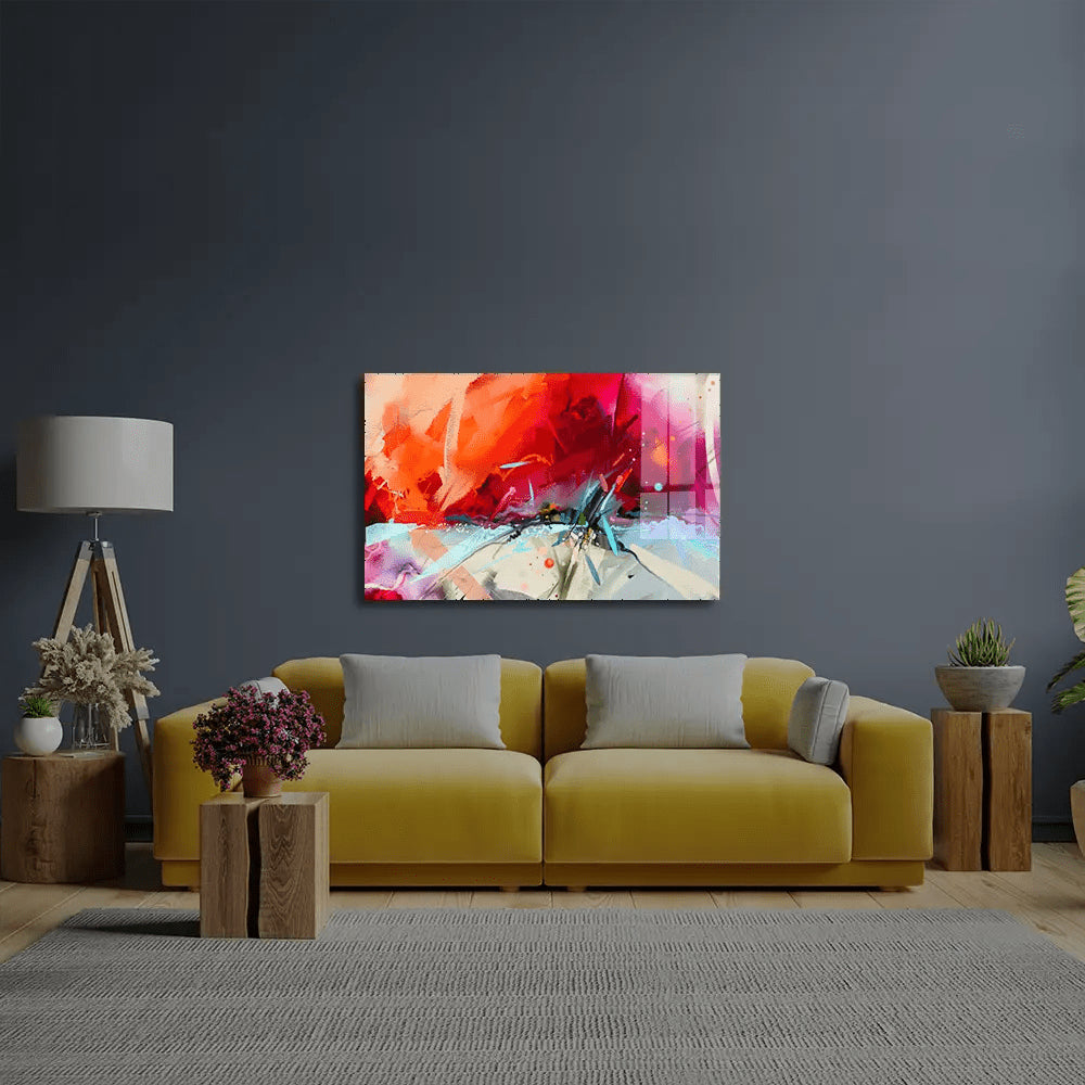 Hand Drawn Brush Stroke Glass Wall Art - CreoGlass E-Shop