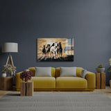Herd Arabian Horses Glass Wall Art - CreoGlass E-Shop