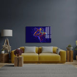 Man Singing Out Loud Pop Art Multicolored Glass Wall Art - CreoGlass E-Shop