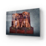 Puppies Rhodesian Ridgeback Glass Wall Art - CreoGlass E-Shop