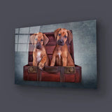 Puppies Rhodesian Ridgeback Glass Wall Art - CreoGlass E-Shop