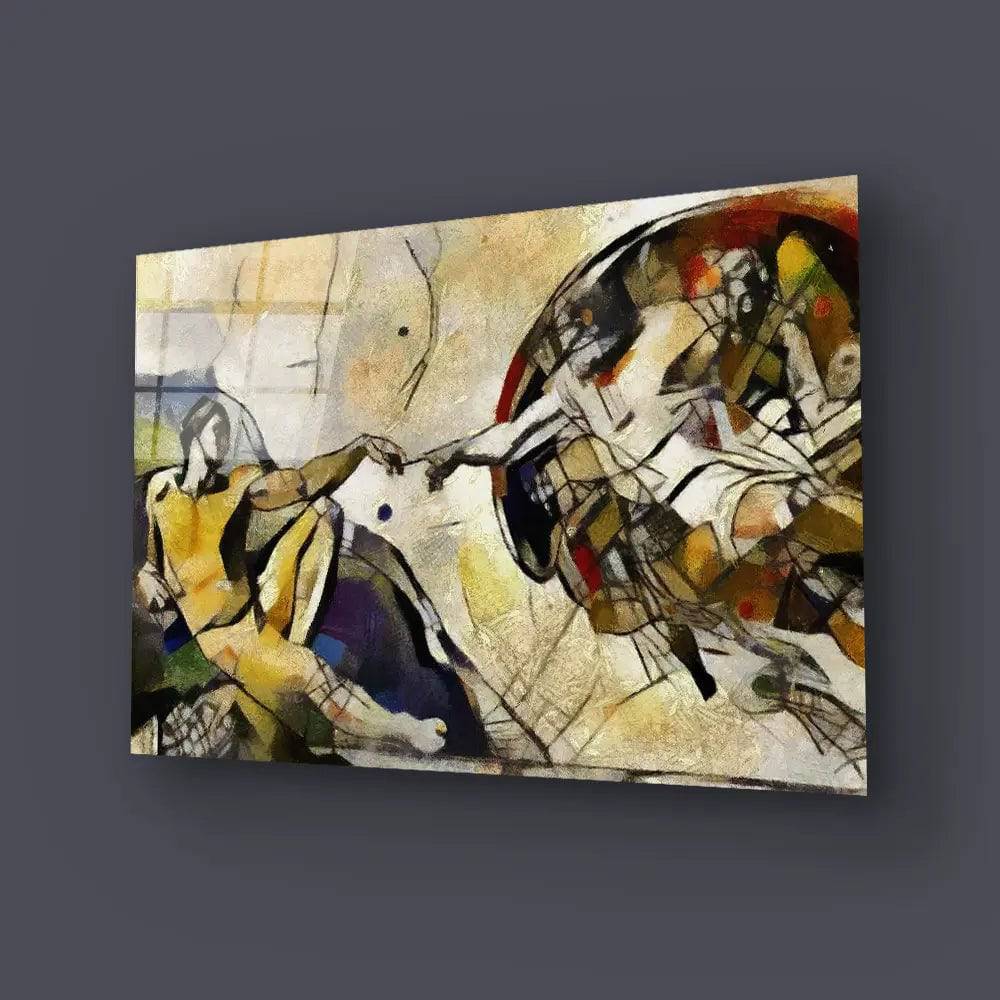 Reproduction Adam Fresco Michelangelo Style Picasso Glass Wall Art - CreoGlass E-Shop