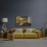 Sea Landscape Illustration Glass Wall Art - CreoGlass E-Shop