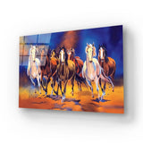 Seven Horse Glass Wall Art - CreoGlass E-Shop