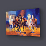 Seven Horse Glass Wall Art - CreoGlass E-Shop