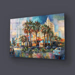 Street After Rain Beloved City Sochi Glass Wall Art - CreoGlass E-Shop
