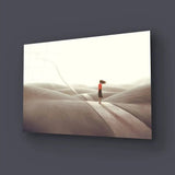 Success Hope Way Ambition Woman Floating Road Glass Wall Art - CreoGlass E-Shop