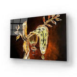 The Memory Constancy Brooch Gold Diamonds Enamel Watch Glass Wall Art - CreoGlass E-Shop
