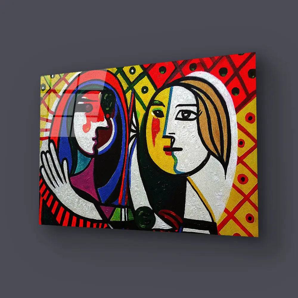 Triangle Curve Square Circle Male Female Glass Wall Art - CreoGlass E-Shop