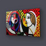Triangle Curve Square Circle Male Female Glass Wall Art - CreoGlass E-Shop