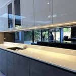 Grey Toughened Mirror Splashback - CreoGlass E-Shop