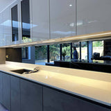 Grey Toughened Mirror Splashback - CreoGlass E-Shop