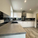 Grey Toughened Mirror Splashback - CreoGlass E-Shop