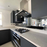 Grey Toughened Mirror Splashback - CreoGlass E-Shop