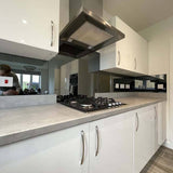 Grey Toughened Mirror Splashback - CreoGlass E-Shop