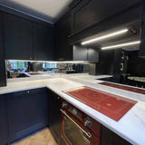 Silver Toughened Mirror Splashback - CreoGlass E-Shop