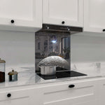 Moon and Earth Eclipse Glass Kitchen Splashback