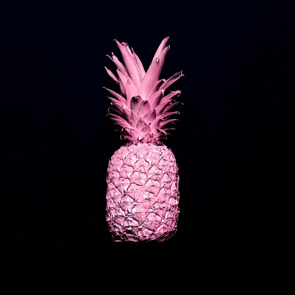 Pink Pineapple Glass Kitchen Splashback