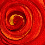 Red Paint Spiral Glass Kitchen Splashback