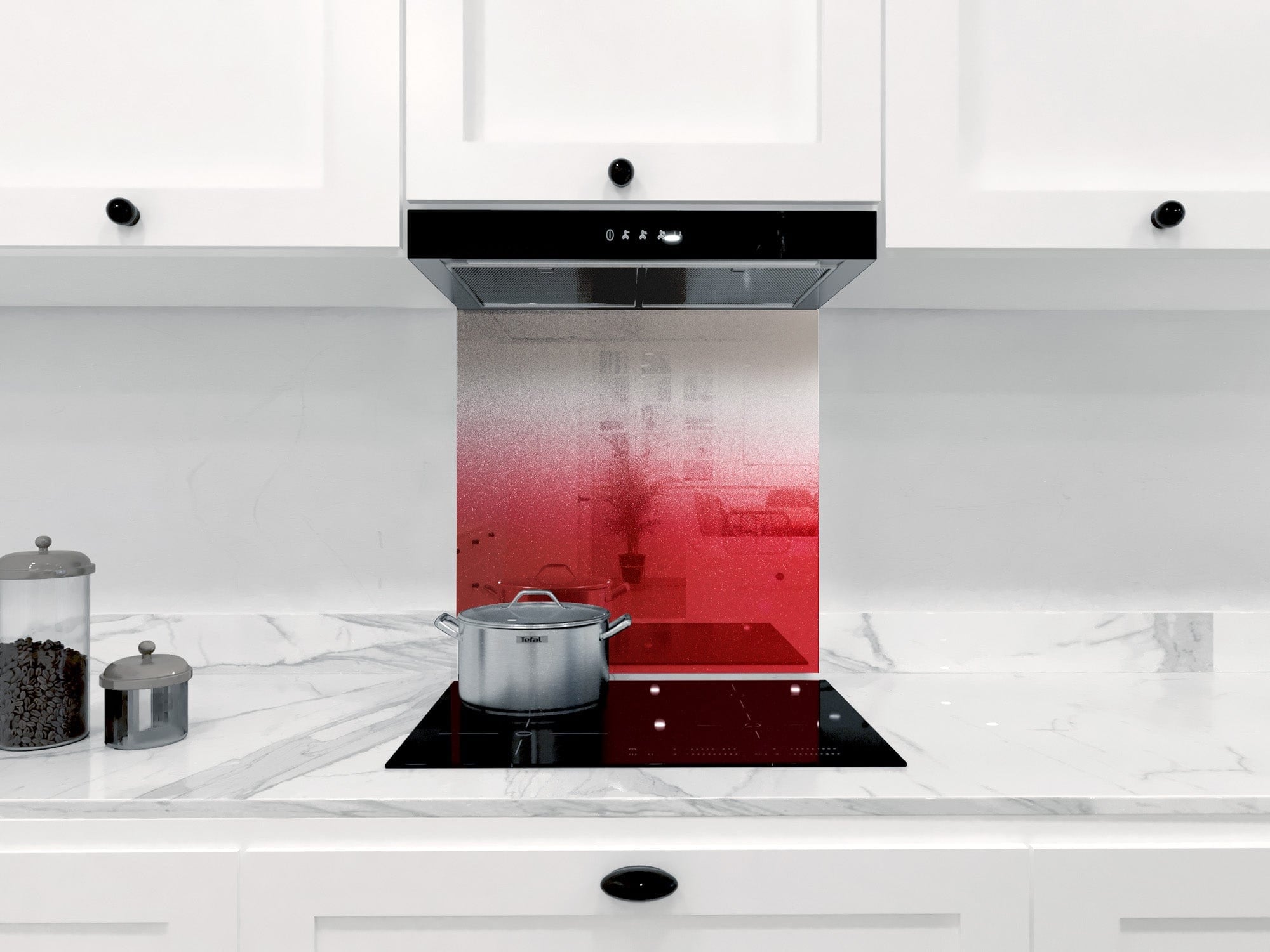 Red to White- Gradient - Splashback