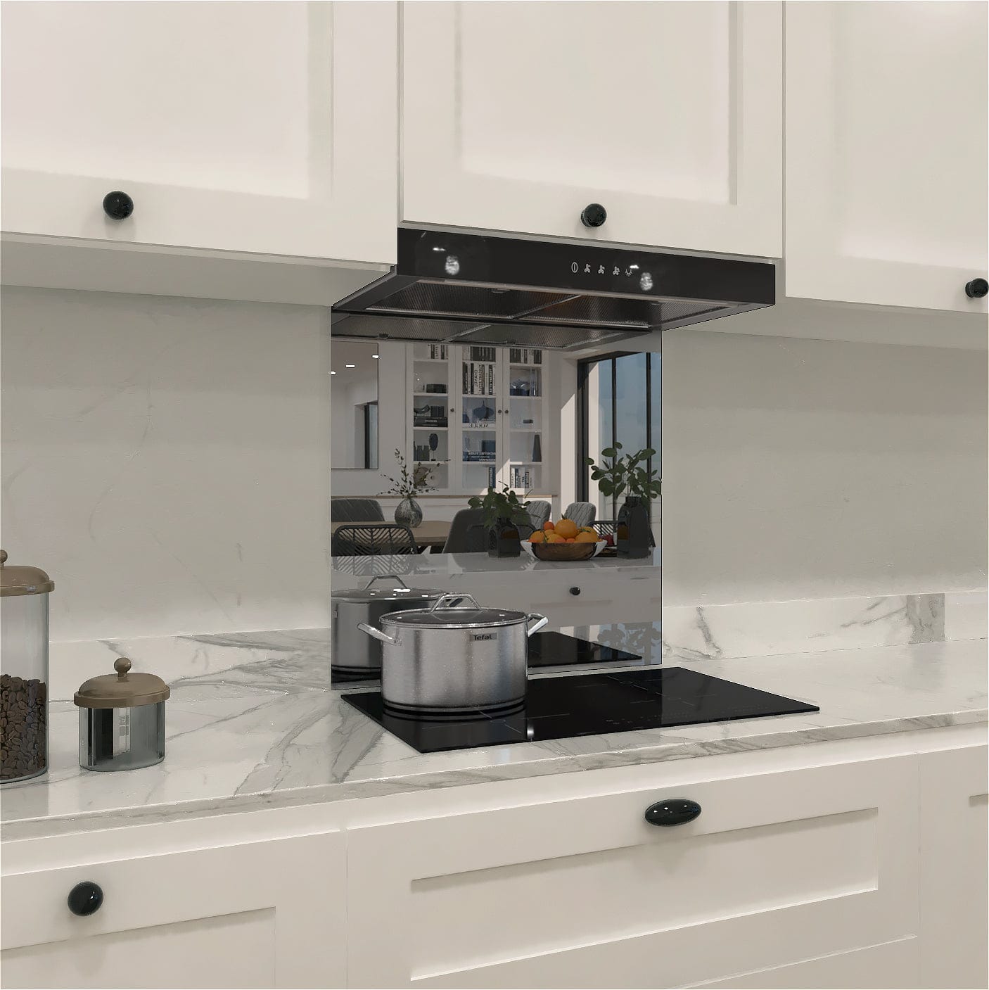 Silver Toughened Mirror Splashback