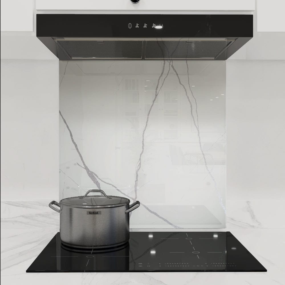 Silver - White Calacatta Splashback
