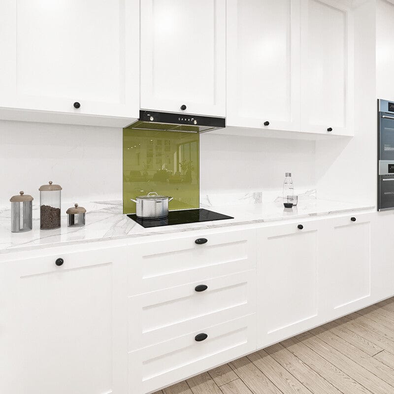 Lime Green Colour Glass Splashback