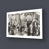 Abstract French Jazz Band Glass Wall Art - CreoGlass E-Shop